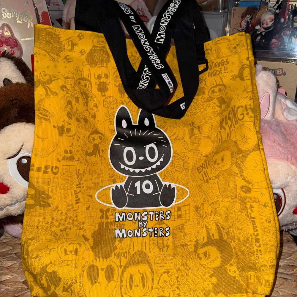 Monsters by Monsters Yellow Tote Bag